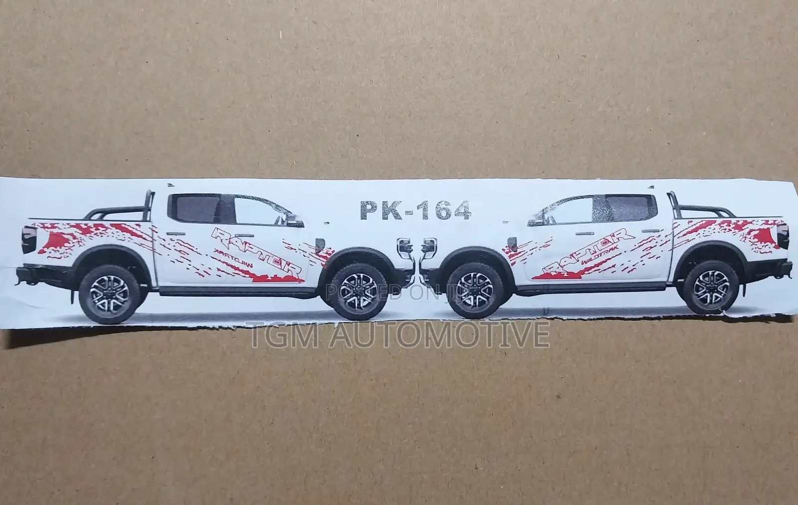 Body Sticker Ford Ranger 2015 Red