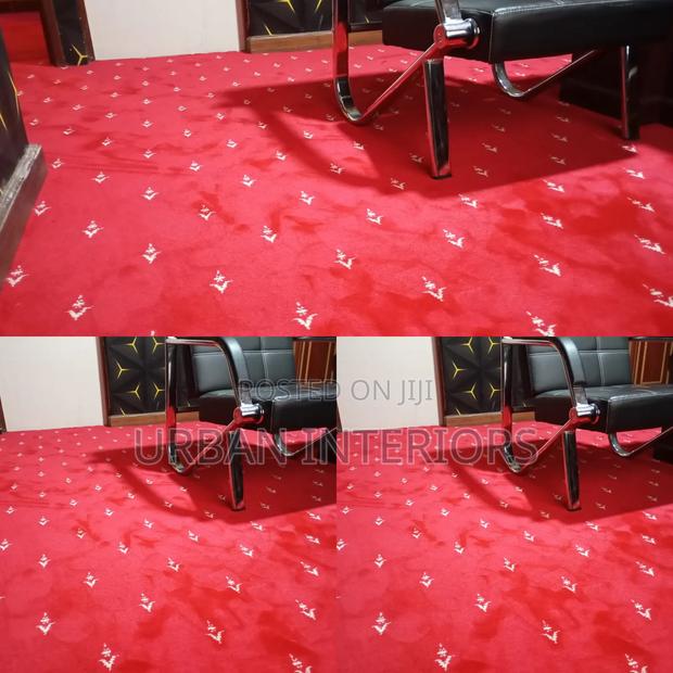 Red Executive Carpets. White Arrow Patterns - main view