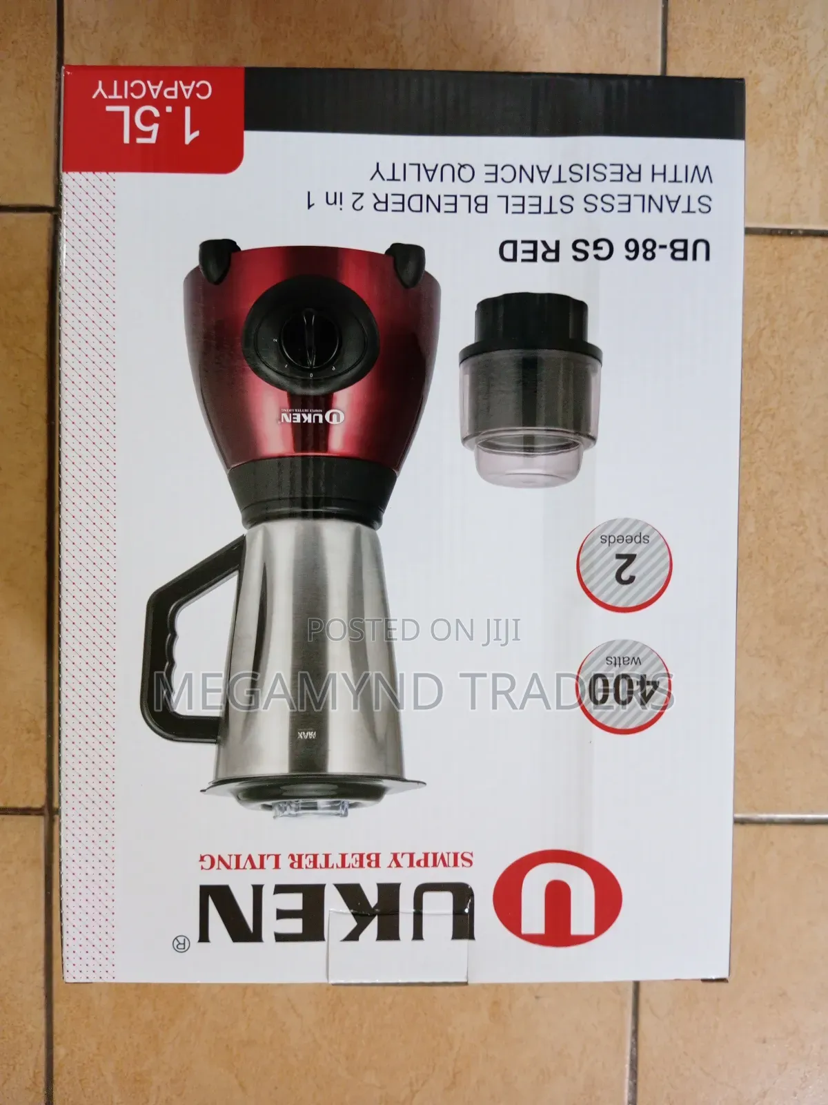 Blender Stainless Steel Jar/Uken Electric Blender