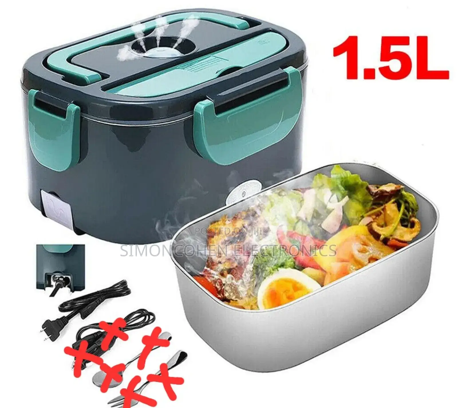 1.5ltrs Stainless Steel Electric Lunchbox