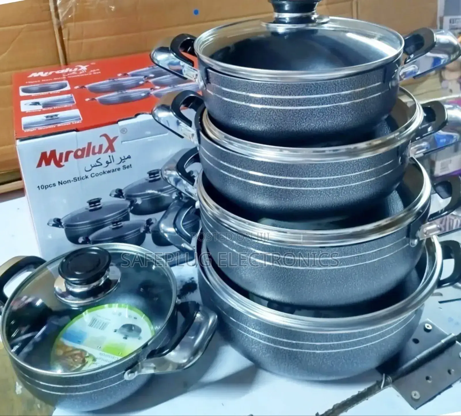 Miralux Non Stick Granite 10pcs Cookware Set - Durable