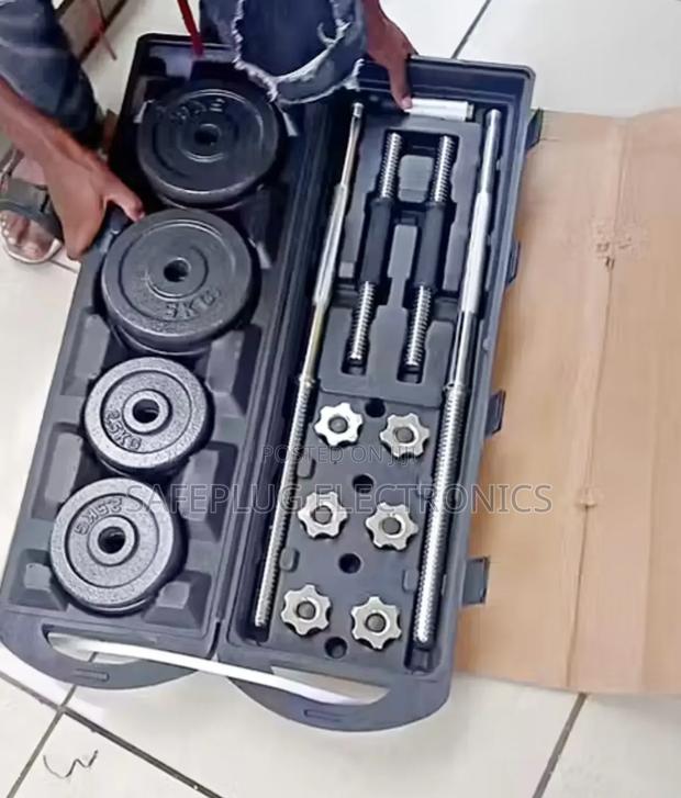 With Case - 50kg Chrome Dumbbells/ York Bar-Bell - main view