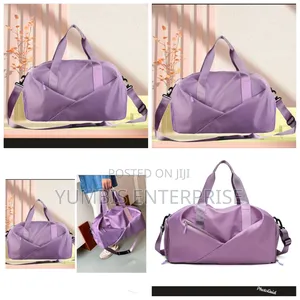 Purple Quality Waterproof Gym Bag With A Shoe Compartment