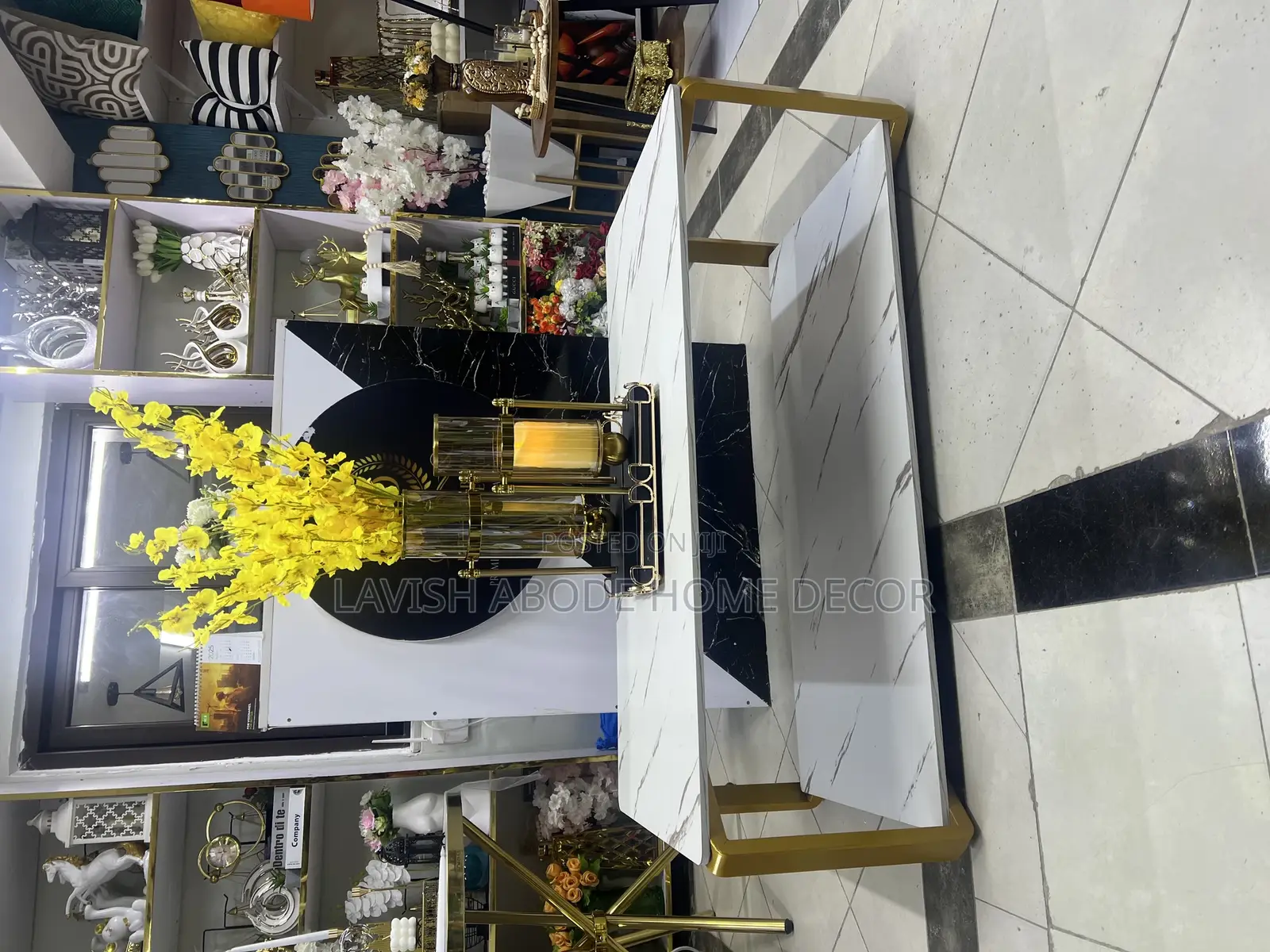 Modern Rectangular 2 Layer Marble Living Room Coffee Table