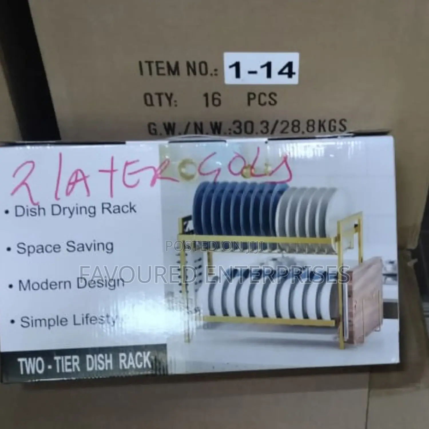 Dishrack 2 Layer Gold