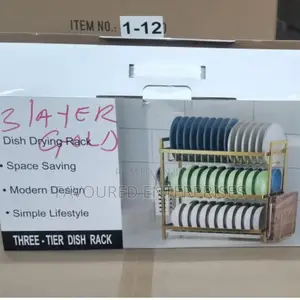 Dishrack 3 Layer Gold