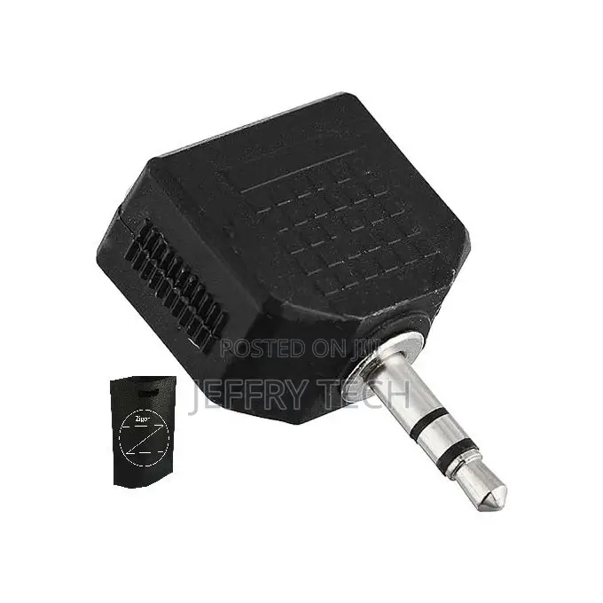 Audio Headphone Cable Cord Adapter Jack Y One to Two Stereo