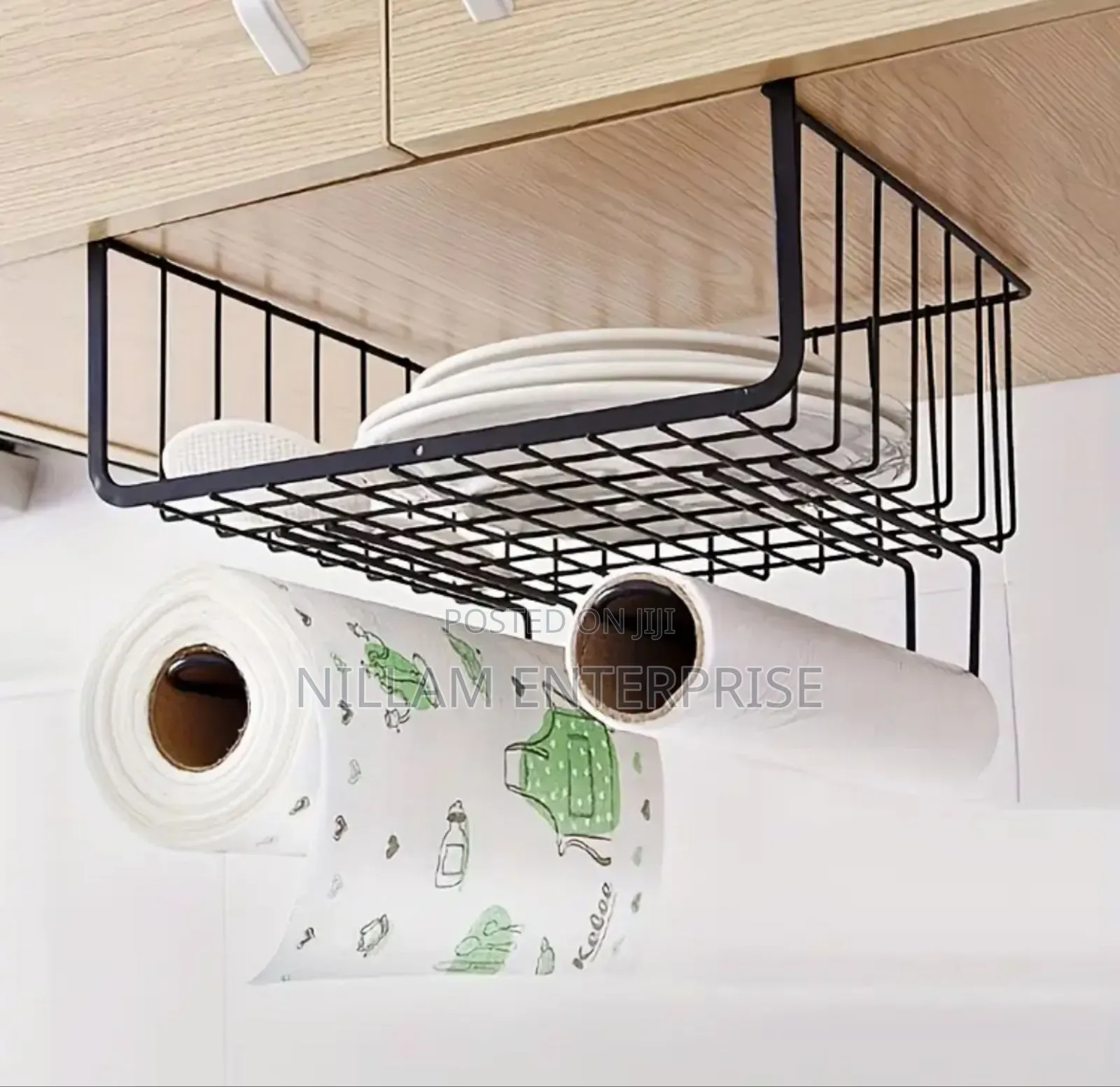 3 in 1 Under Cabinet Closet Kitchen Cupboard Basket Rack