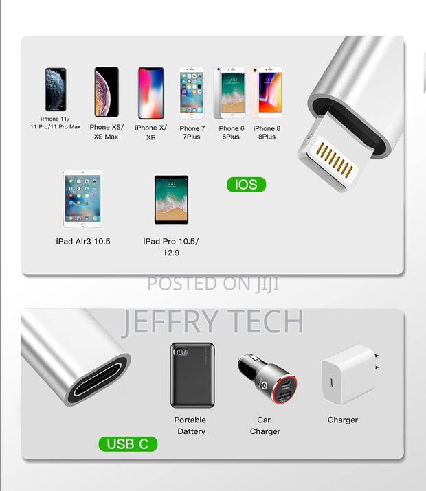 Usb C Female to Lightning Male Adapter, Support Charging, A - thumbnail 2