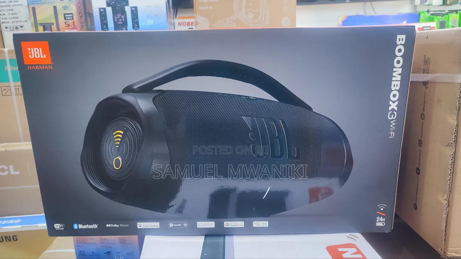 JBL Boombox 3 Wi-Fi Powerful Portable Bluetooth Speaker