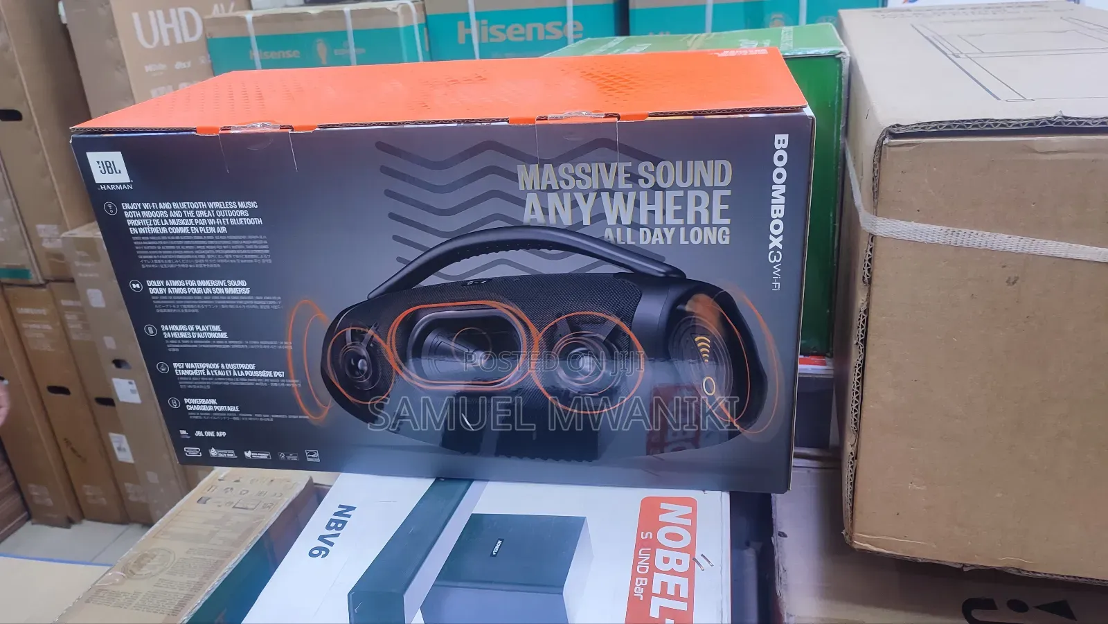 JBL Boombox 3 Wi-Fi Powerful Portable Bluetooth Speaker