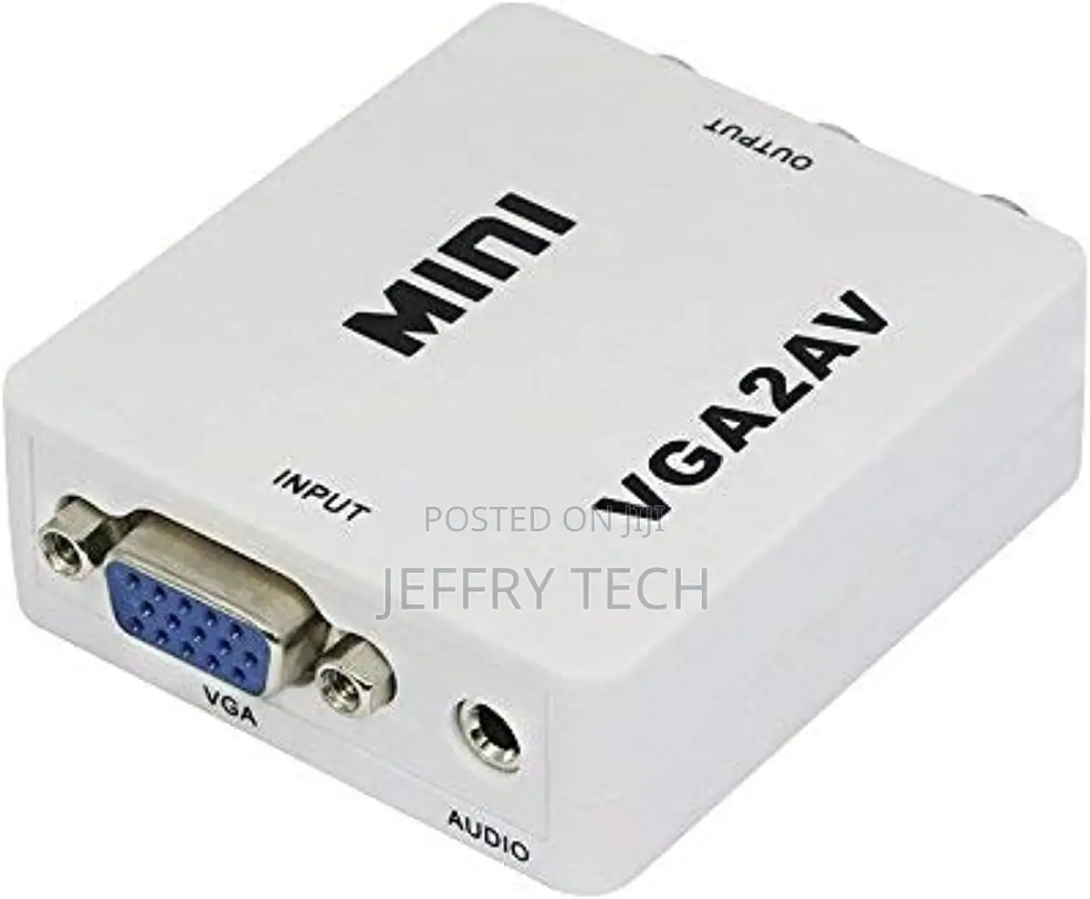 Tobo 1080p Vga to Av Rca Converter Pc to Tv Pal NTSC Adapte