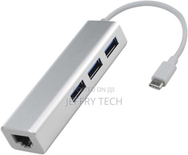 Gadpiparty Type C to Converter Usb C to Ethernet Hub 3 Usb 3 - main view