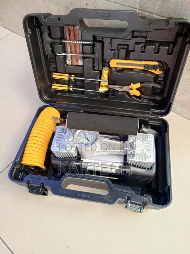 Dual Portable Air Compressor and Tire Repair Kit