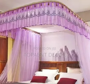 2 Stand Purple Easy to Install Mosquito Net