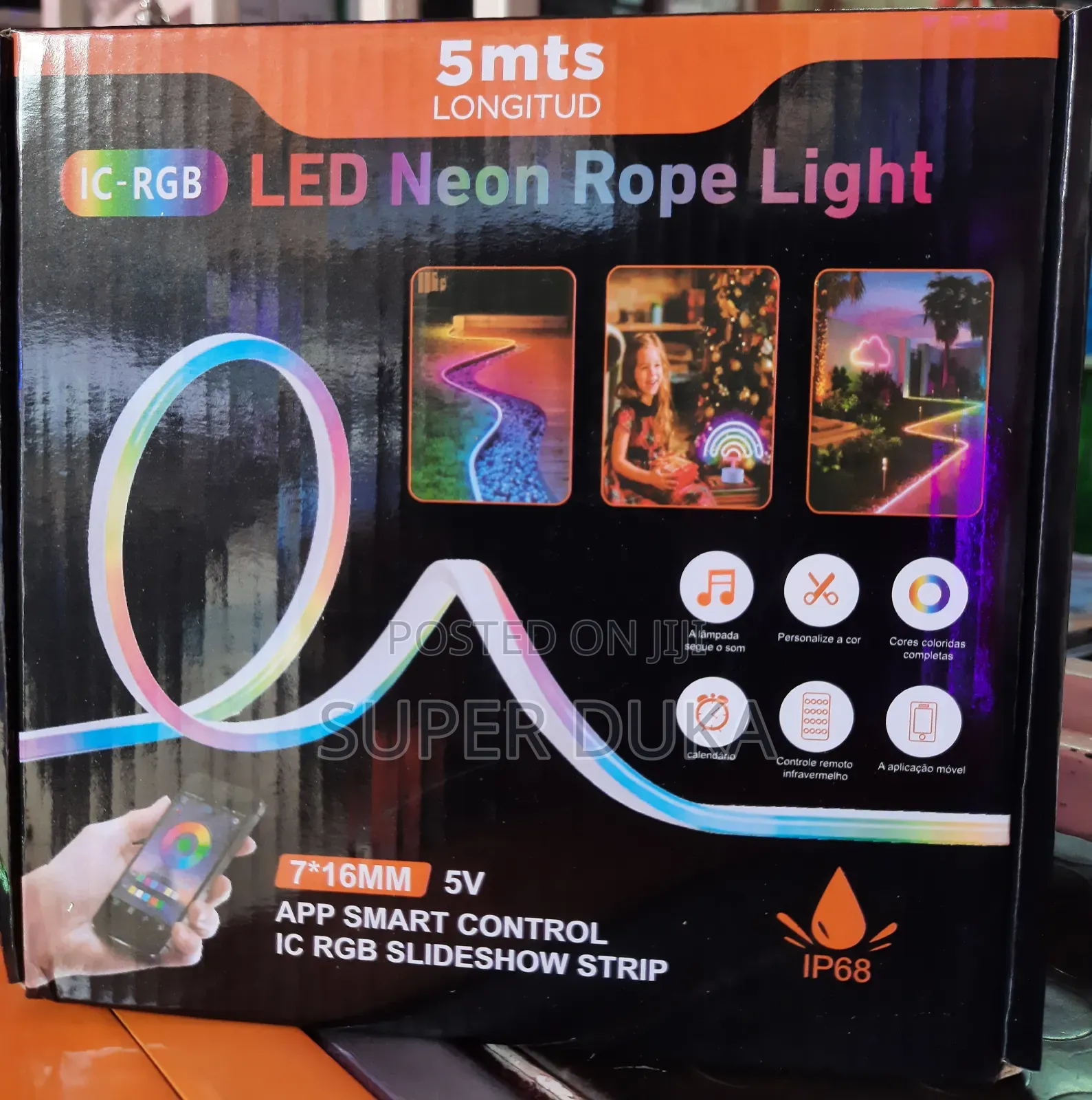 Led App Control Neon Rope Light.Smart 5m Snake Light