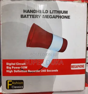 Megaphone.Handheld Loud Speaker.50w Hd Big Power Lithium Bat