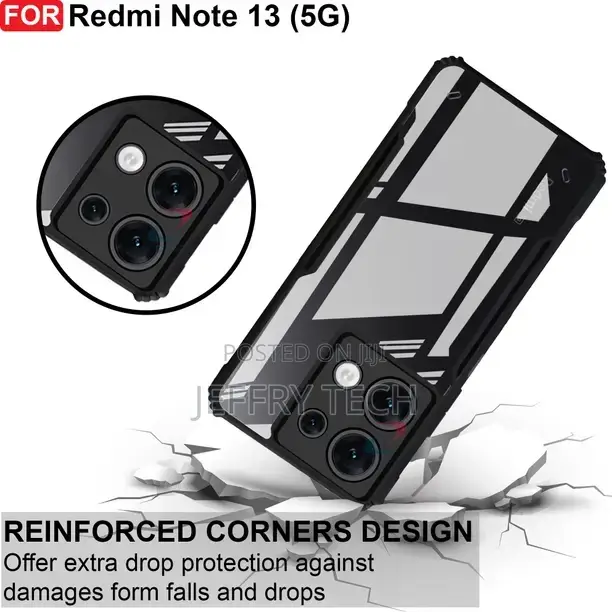 Cedo Xpro Back Cover for Redmi Note 13 5g (Black, Dual