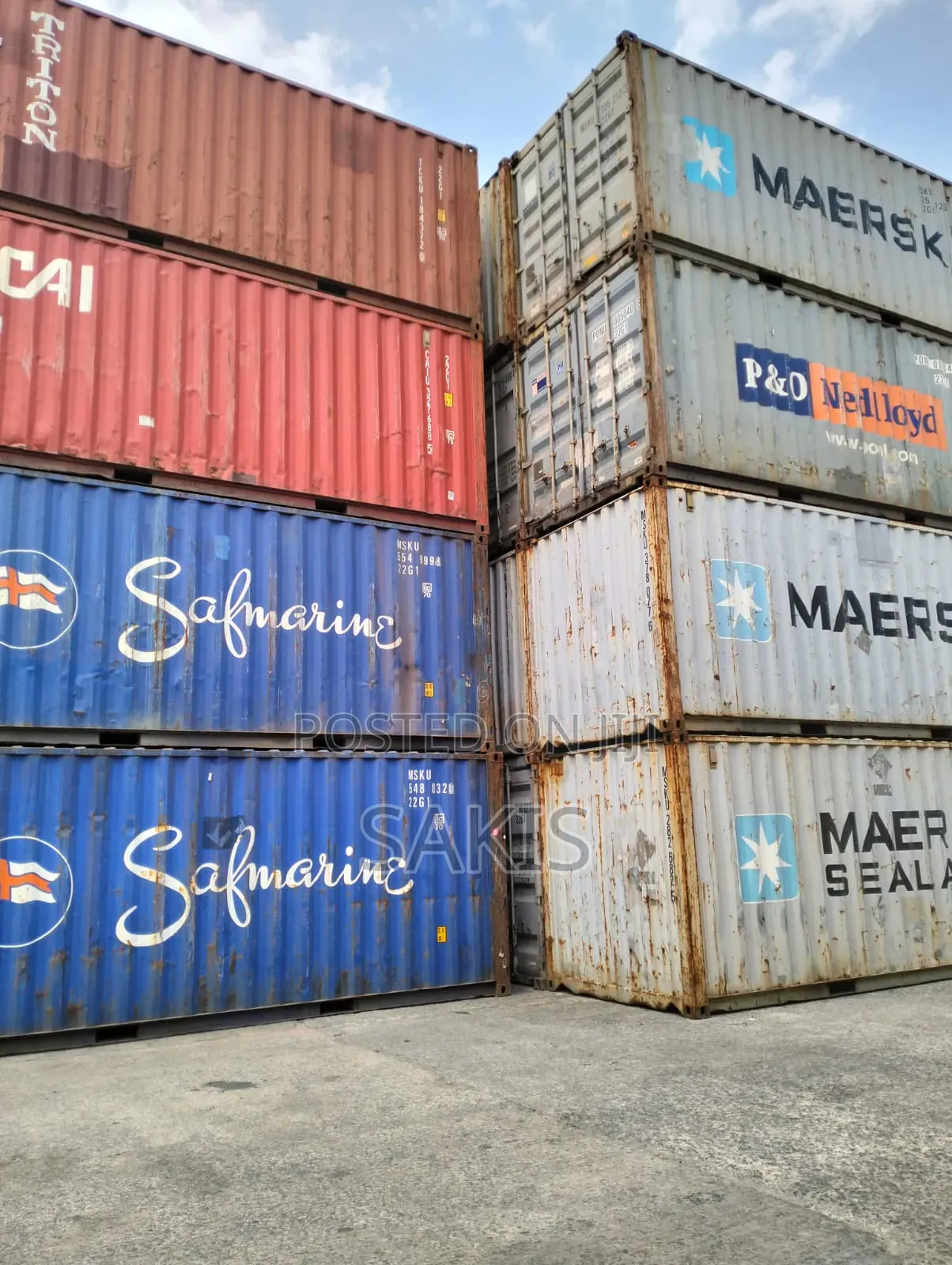 Durability! 20ft Empty Shipping Containers For Sale