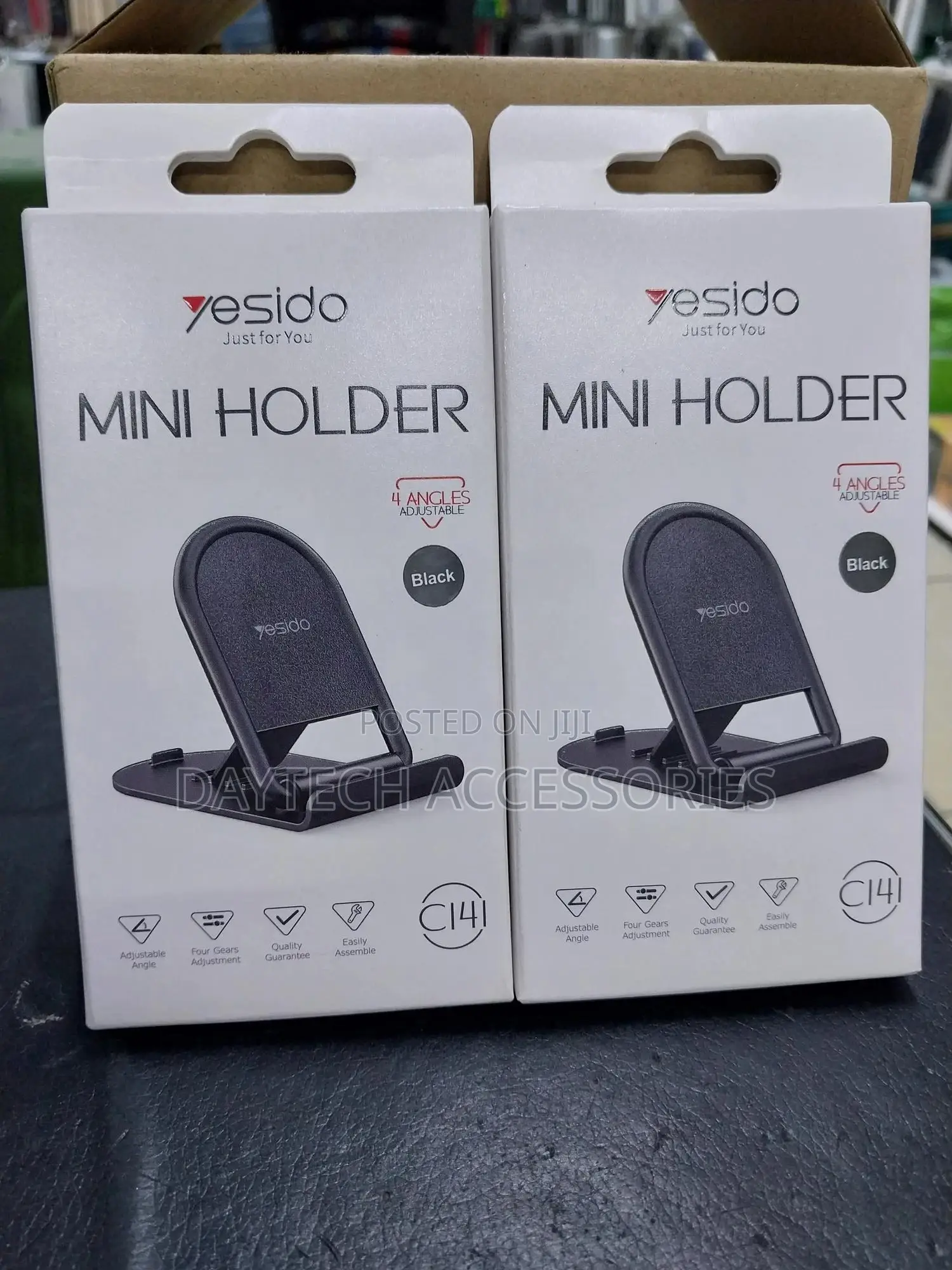 Yesido Small and Practical Desk Phone Stand - Black C141