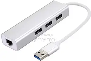 Ruhza Rj45 Adapter, Usb Hub + Type-C to 3 Port Gigabit Ether