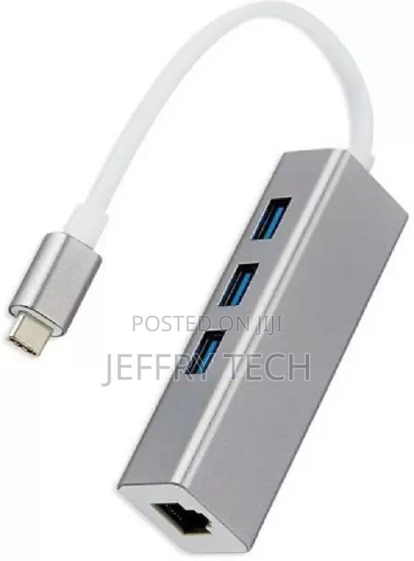 Techut Type C 3.1 for Rj45 Ethernet Lan Adapter Cable With )