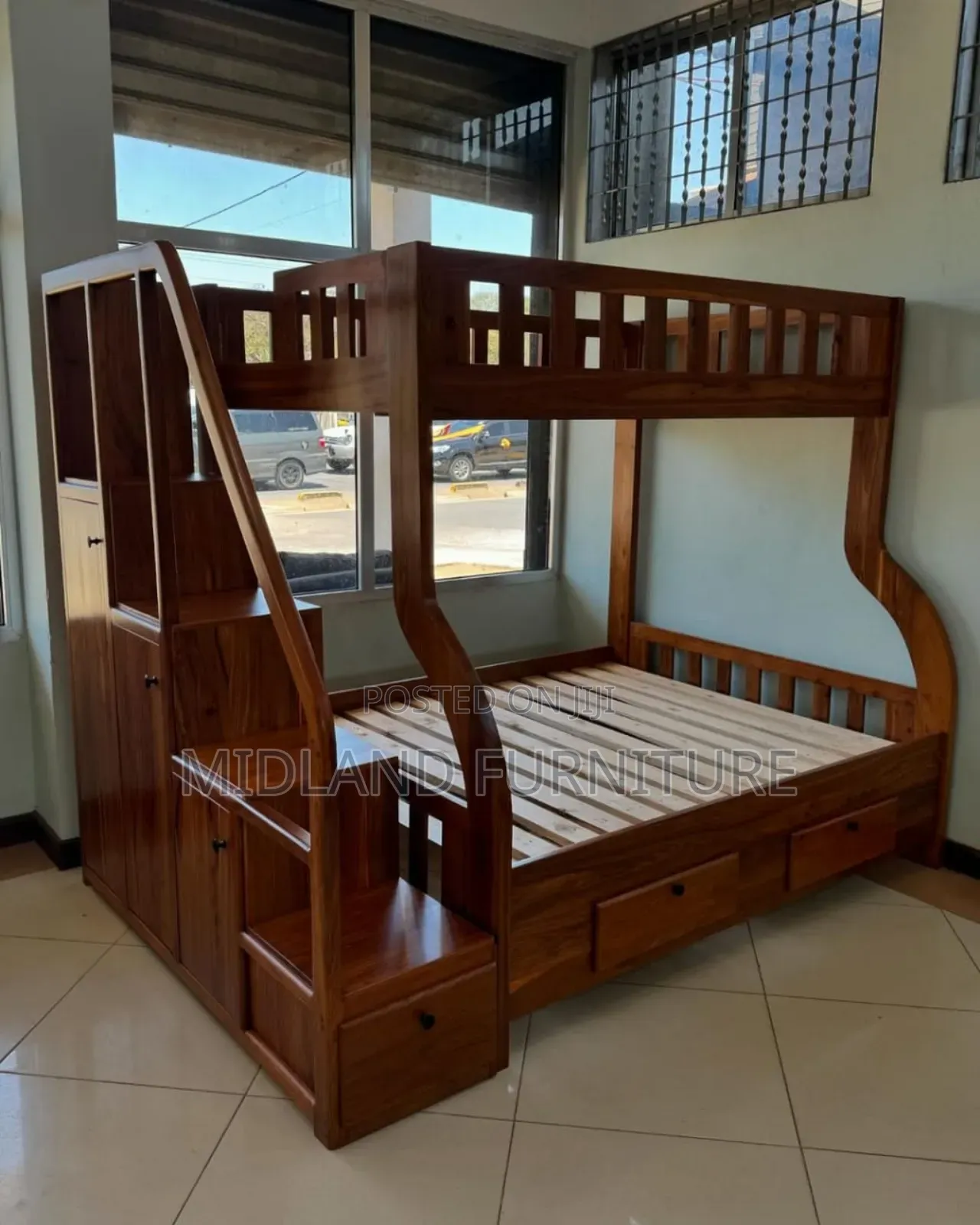 Wooden Modern Double Decker Bunker Beds