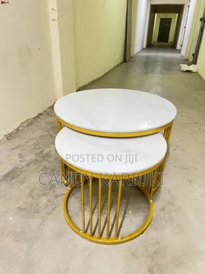 Modern Nesting Tables With Pure Marble Top