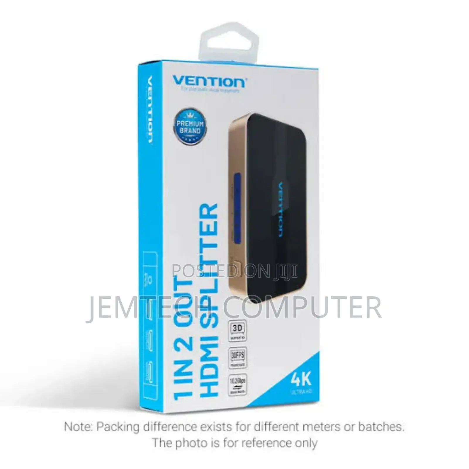Vention 1 in 2 Out Hdmi Splitter at 30hz Gold Aluminum Alloy