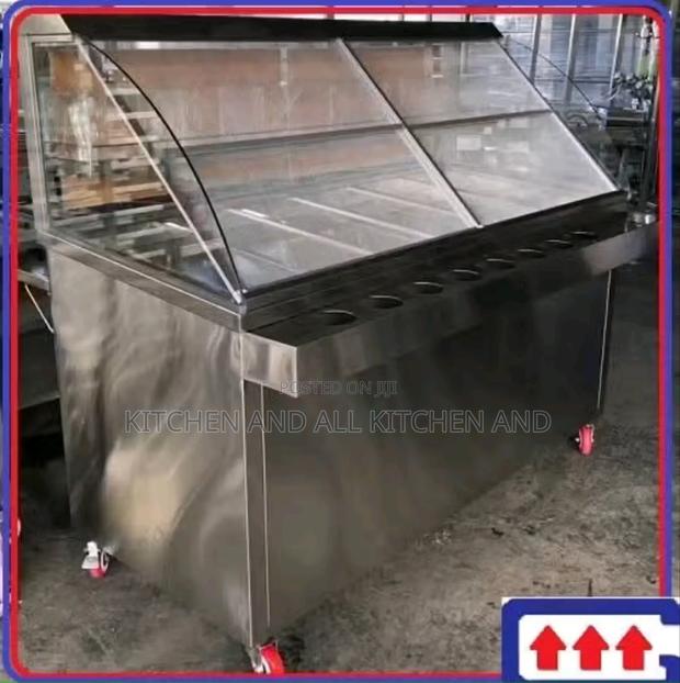 Modern Stainless Steel Bain Marie With Display - main view