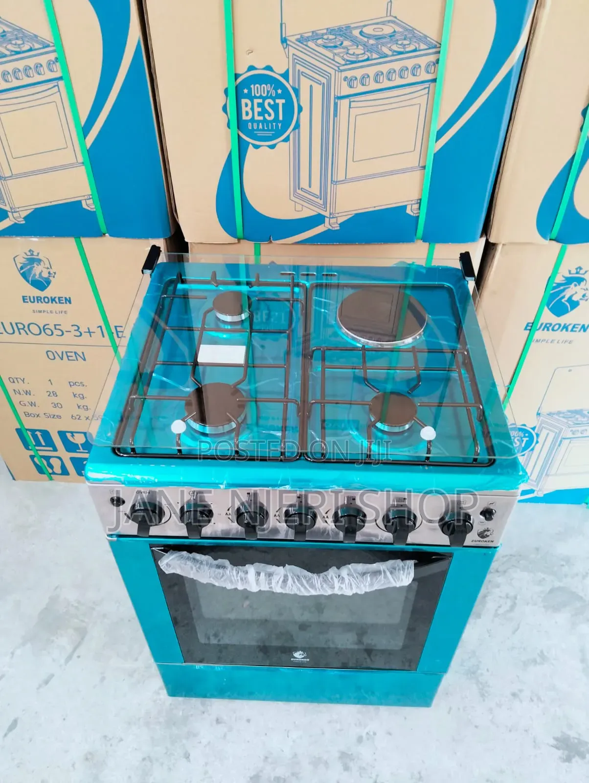 Euroken 60 by 60 Standing Cooker 3+1