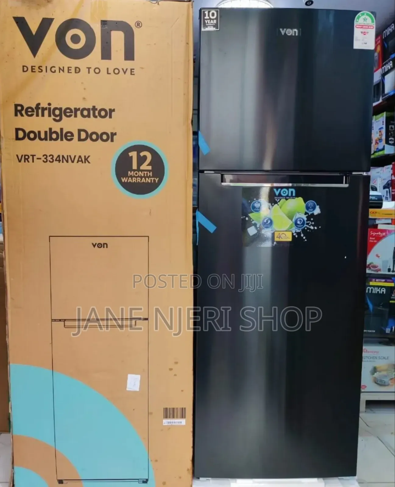 Von Double Door 334 No Frost Fridge