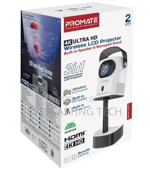 Promate Beamer-A250 Ultra Hd Wireless LCD Projector