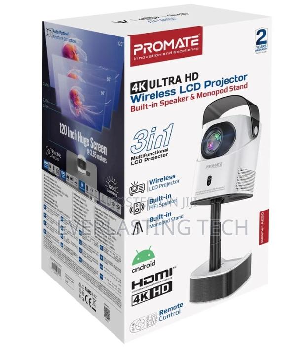 Promate Beamer-A250 Ultra Hd Wireless LCD Projector - thumbnail 3