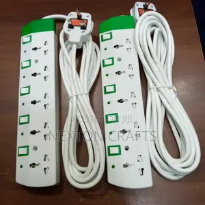 5 Way Power Extension Cable White