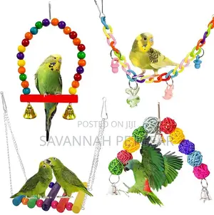12pack Parrot Chew Set Colorful Rattan Hanging Bird Toys