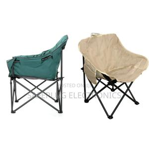 (Jungle Green, Beige) Foldable Camping Chair - Strong - thumbnail 2
