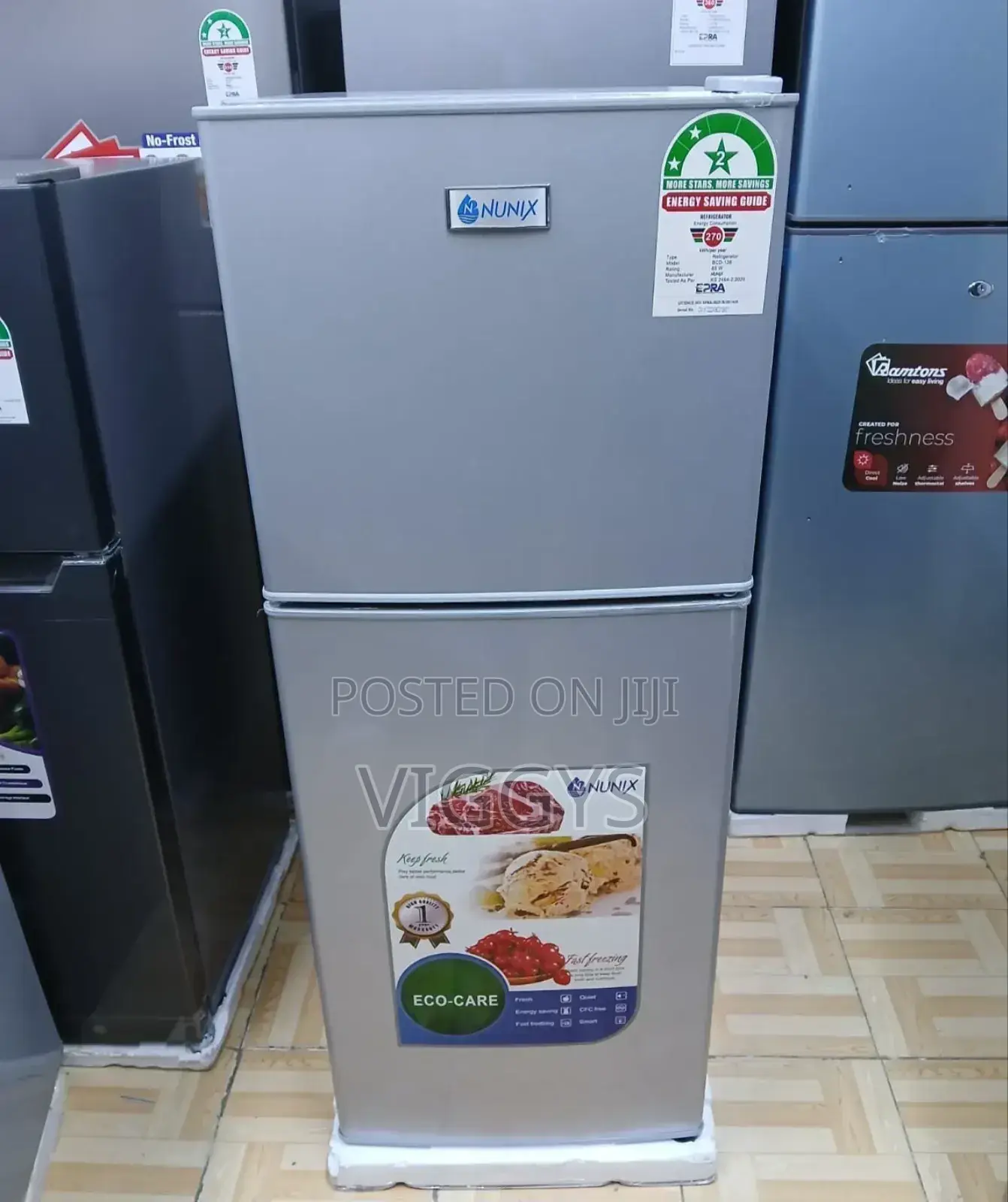 Nunix 138litres Doubledoor Fridge