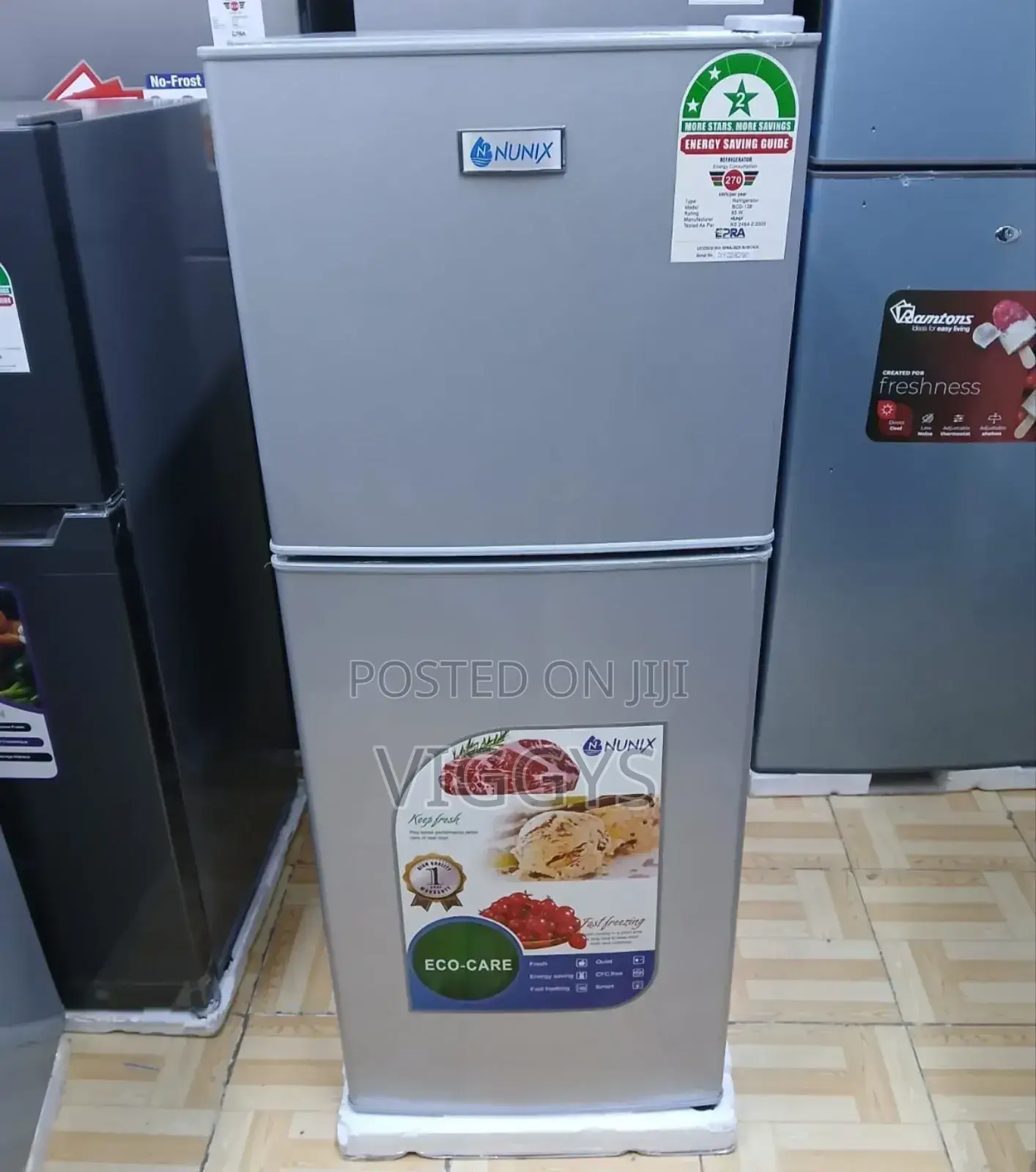 Nunix 138litres Doubledoor Fridge