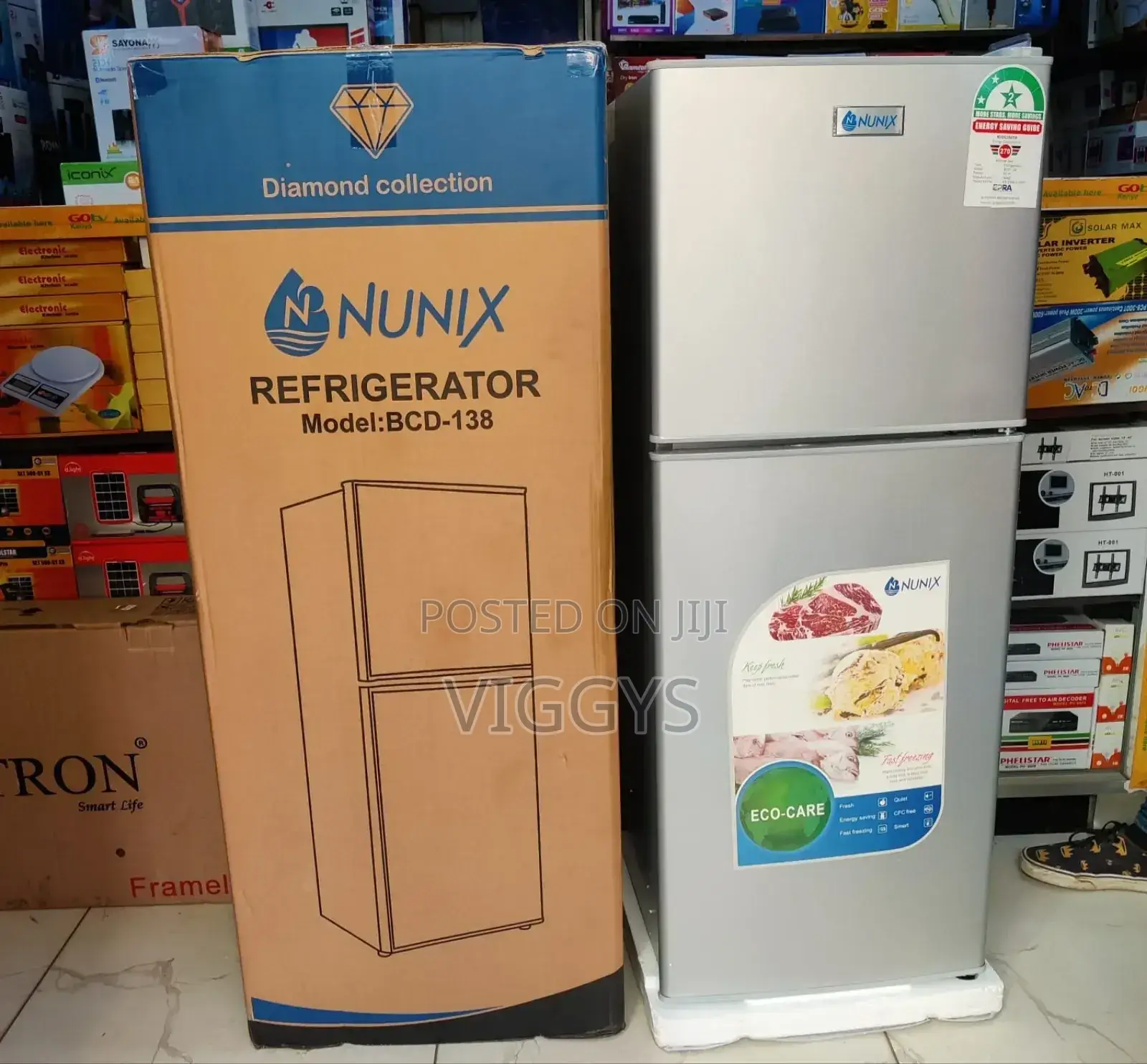 Nunix 138litres Double Door Fridge Refrigerator