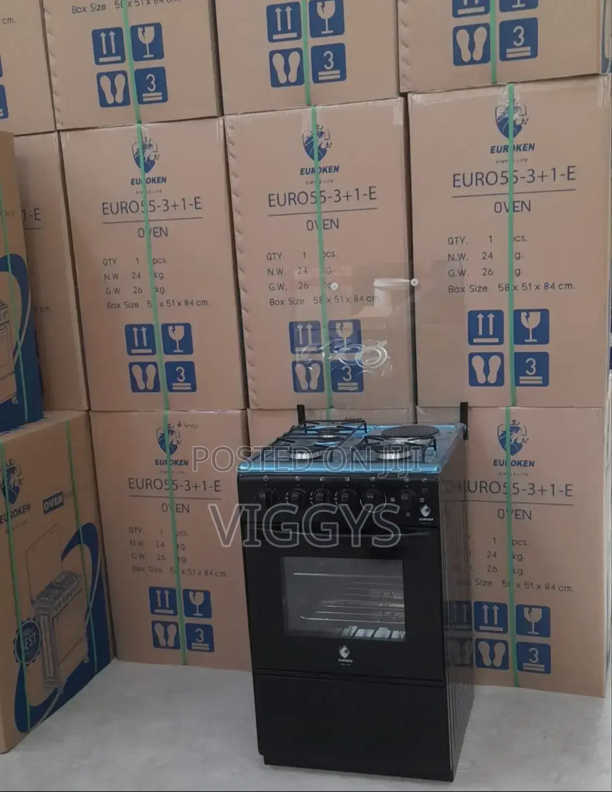 Euroken 3+1 Standing Cooker With Electric Oven Cooker