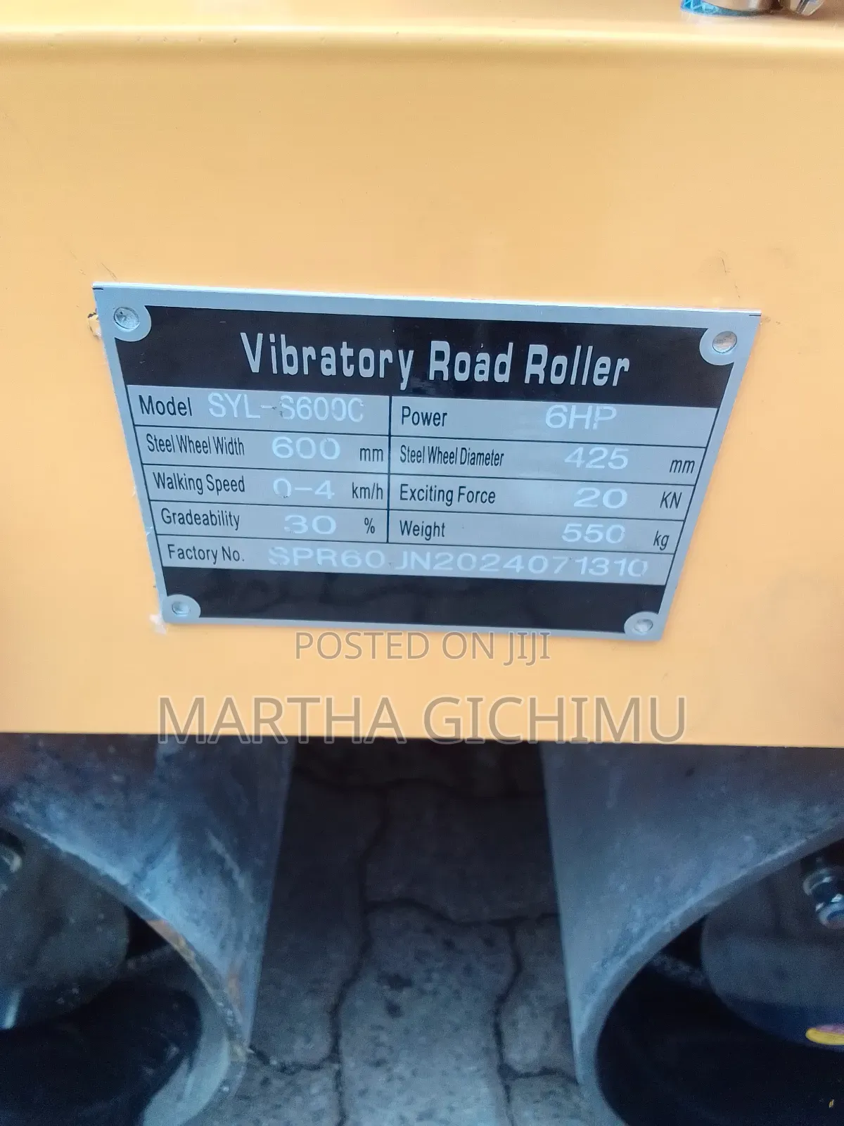 Double Drum Vibratory Road Roller 550kg