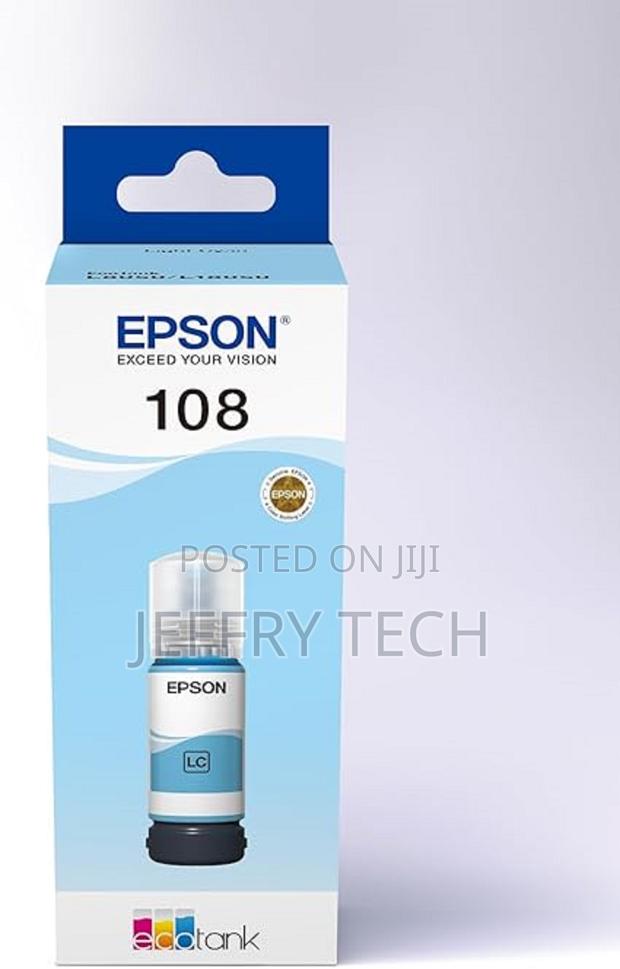Epson 108 Ecotank Light Cyan Ink Bottle - main view