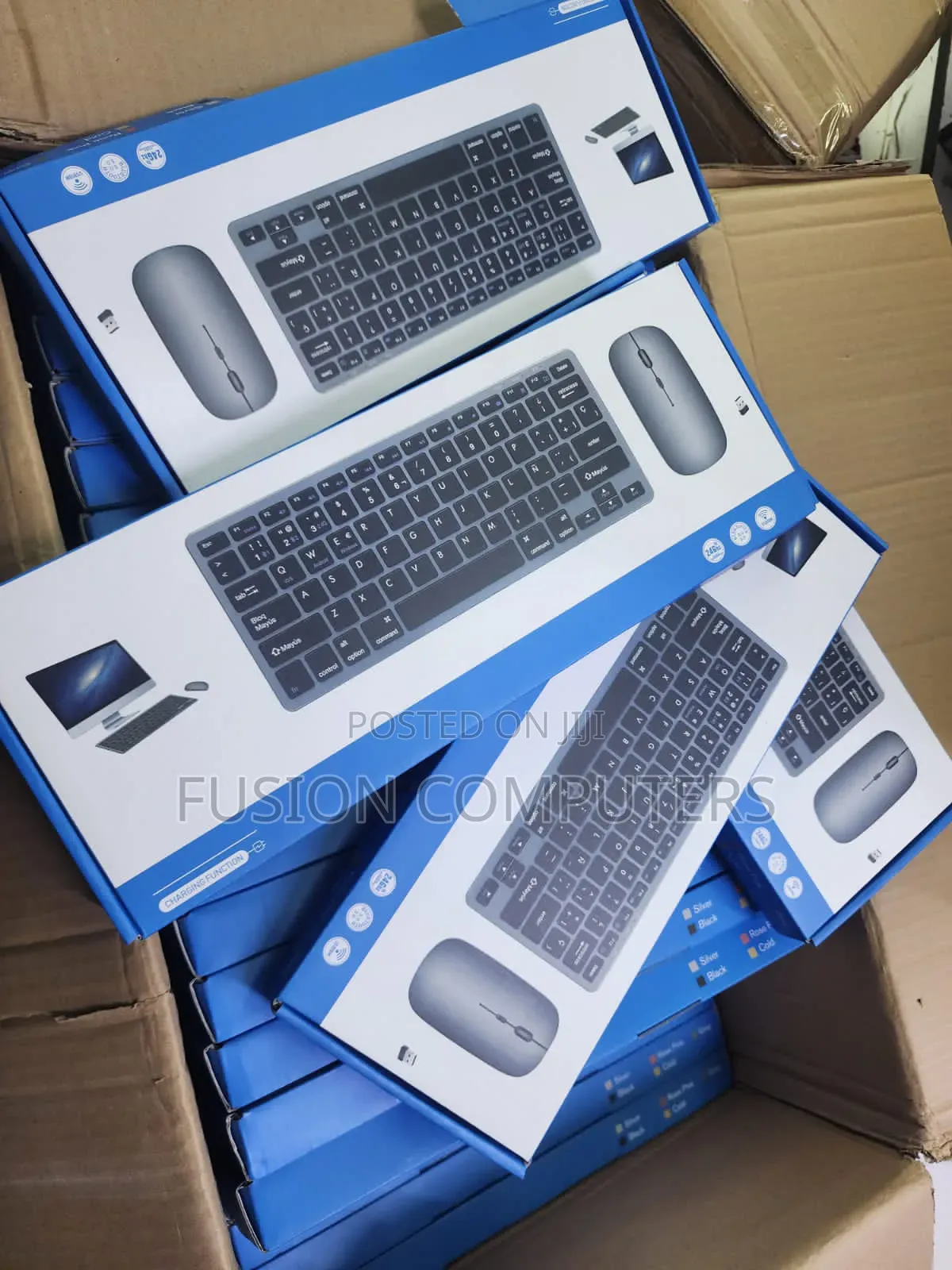 Bluetooth Wireless Combo Keyboard and Mouse Rechargeable