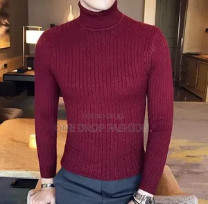 Navy Blue/Wine Red Turtle Necks