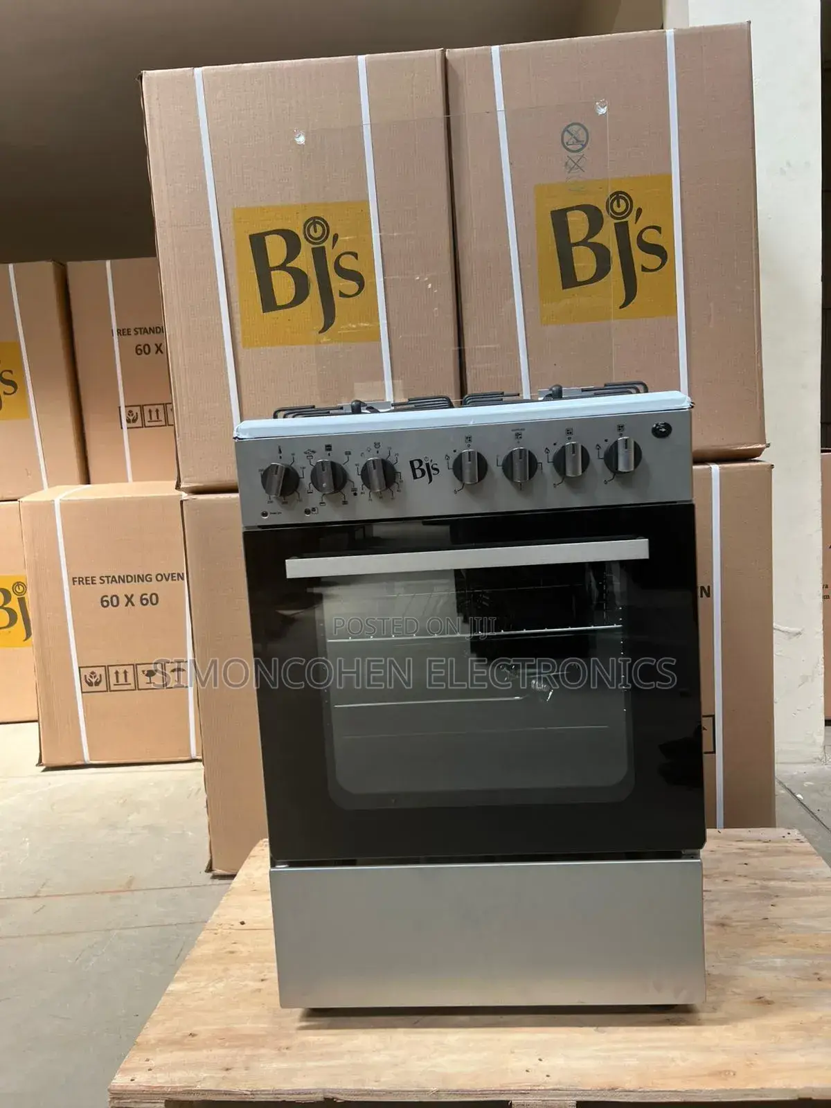 BJS 60x60 3-Gas+1 Hot Plate With Turbo-Fan
