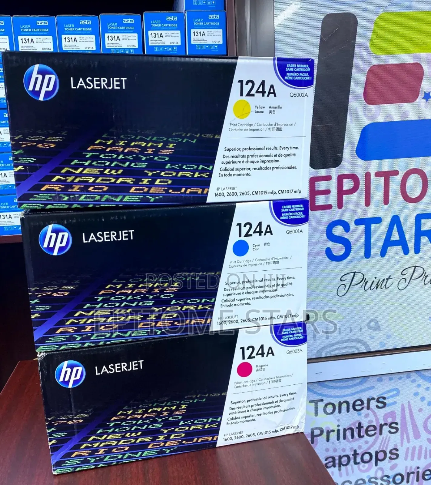 Superlative Hp 124a Original Laserjet Toner Cartridges
