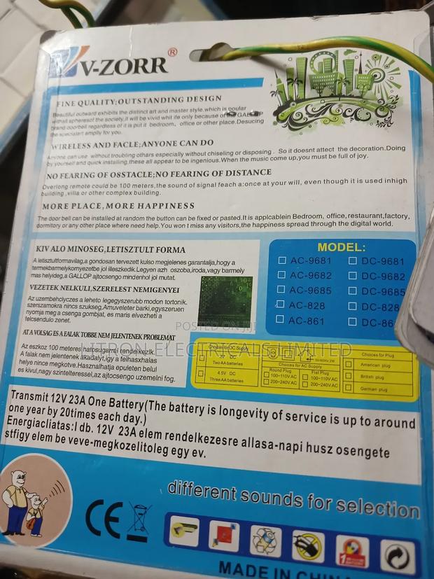 Wireless Doorbell,Dc Door Bell - thumbnail 3