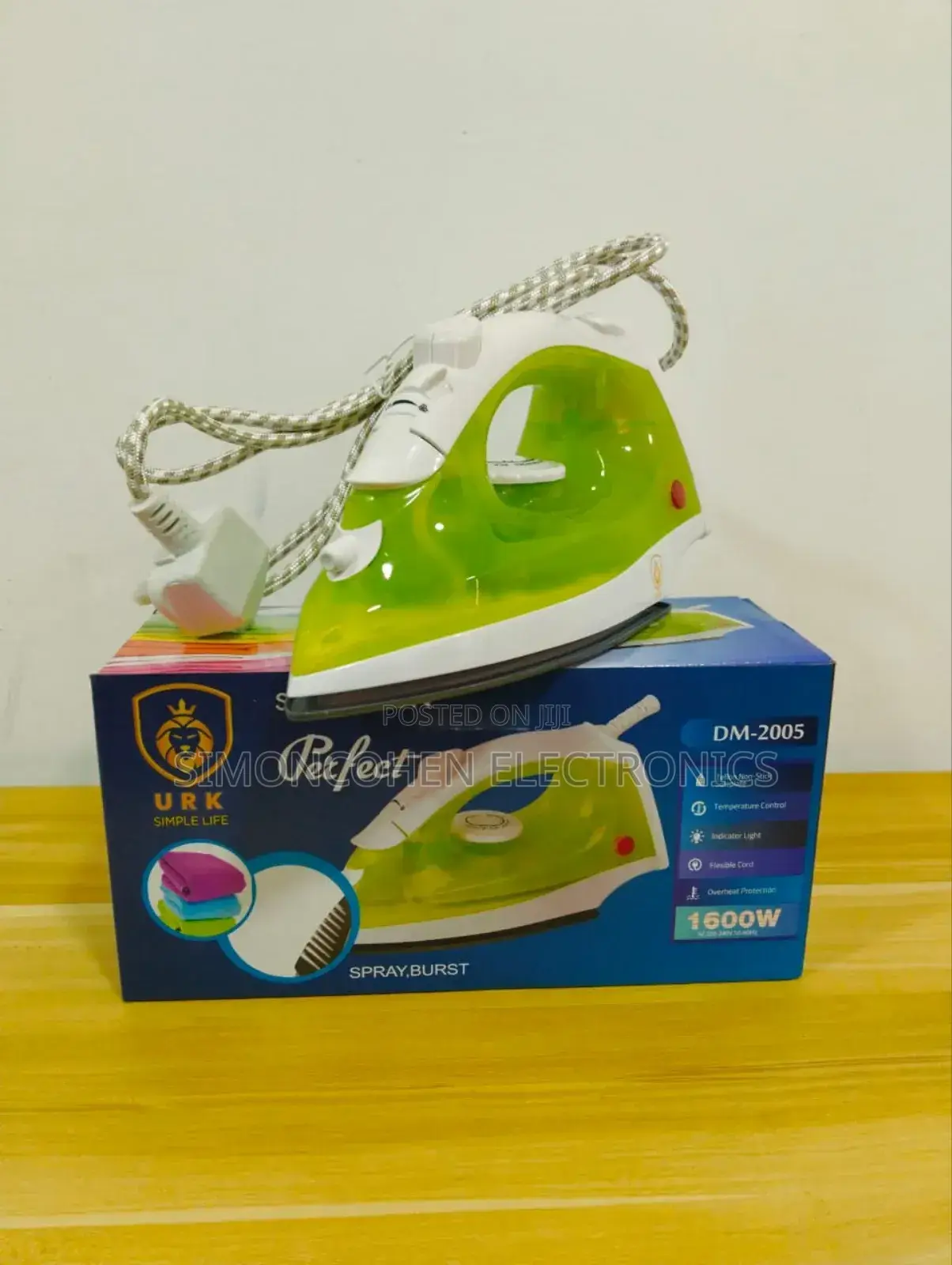 Urk Steam Iron Box With Non-Stick Soleplate