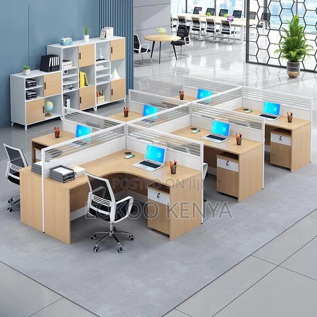 Office Desk: 2-Way Curved Office Modular Workstation - thumbnail 4